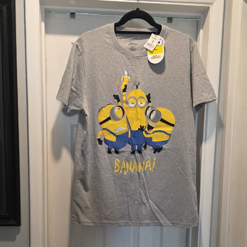 Gray Minions Graphic Tee for Men